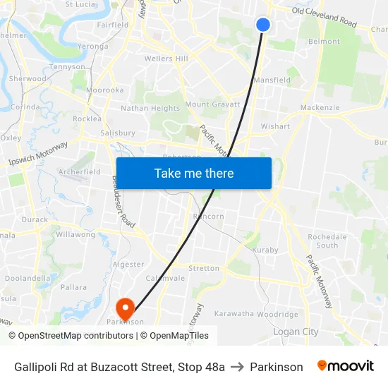 Gallipoli Rd at Buzacott Street, Stop 48a to Parkinson map