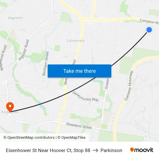 Eisenhower St Near Hoover Ct, Stop 88 to Parkinson map