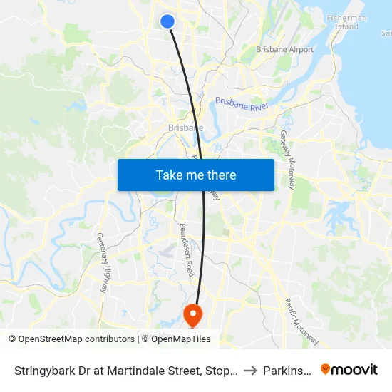 Stringybark Dr at Martindale Street, Stop 47 to Parkinson map