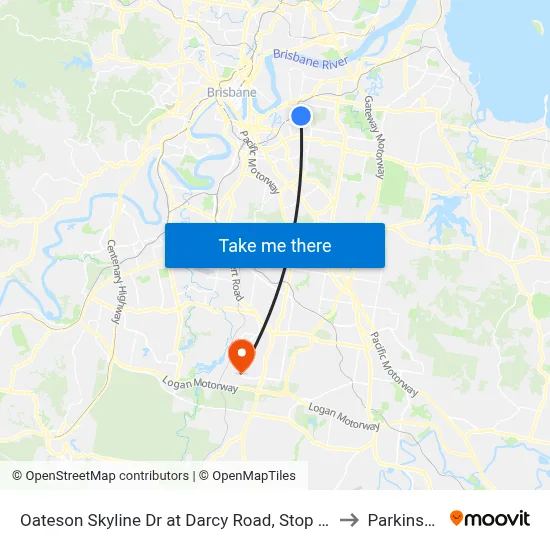 Oateson Skyline Dr at Darcy Road, Stop 40 to Parkinson map