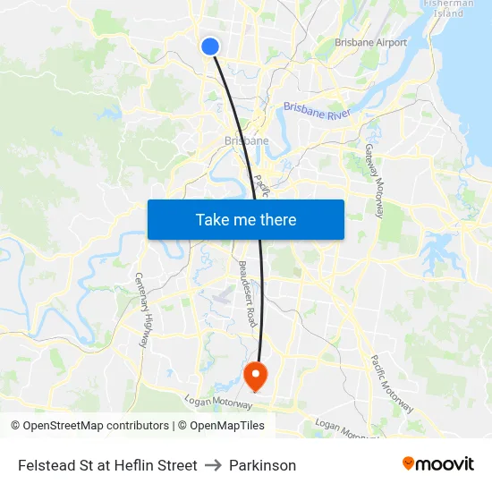 Felstead St at Heflin Street to Parkinson map