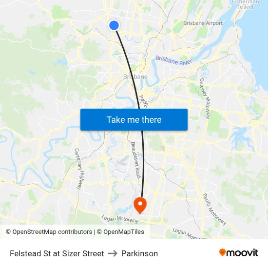 Felstead St at Sizer Street to Parkinson map