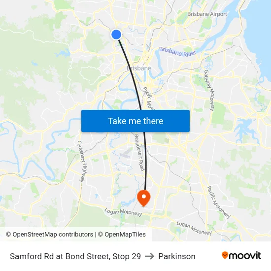 Samford Rd at Bond Street, Stop 29 to Parkinson map