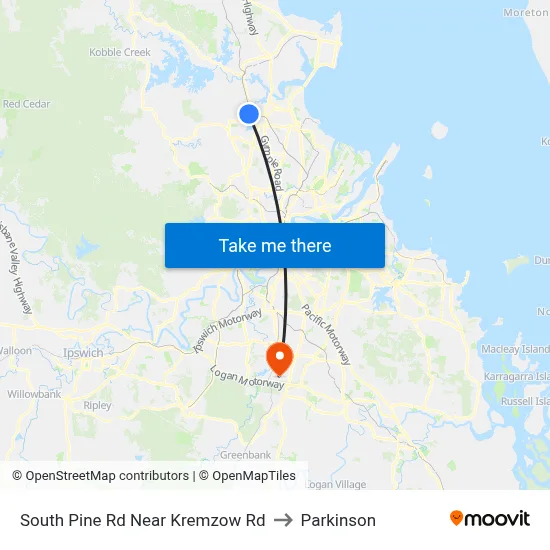 South Pine Rd Near Kremzow Rd to Parkinson map