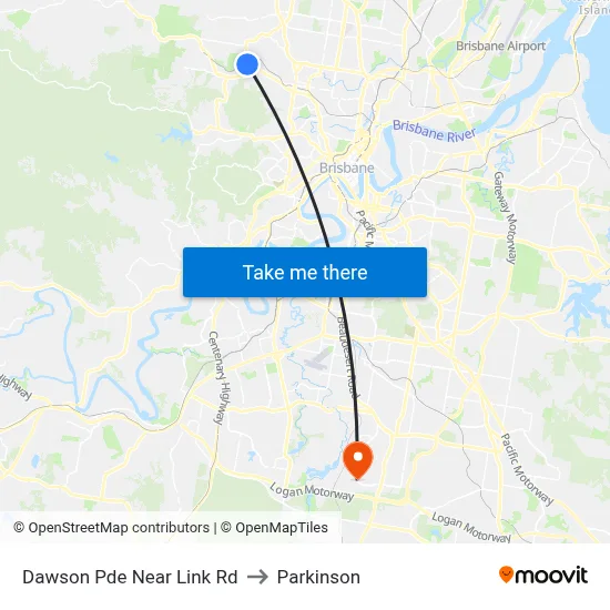 Dawson Pde Near Link Rd to Parkinson map