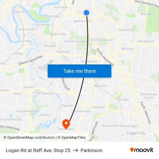 Logan Rd at Raff Ave, Stop 25 to Parkinson map