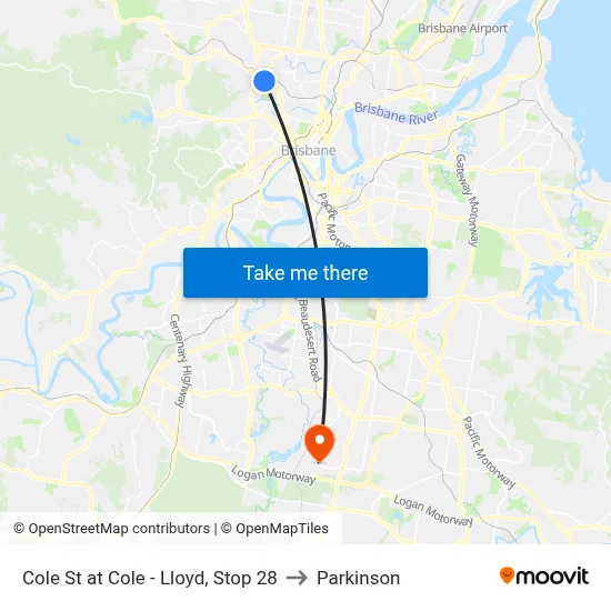 Cole St at Cole - Lloyd, Stop 28 to Parkinson map