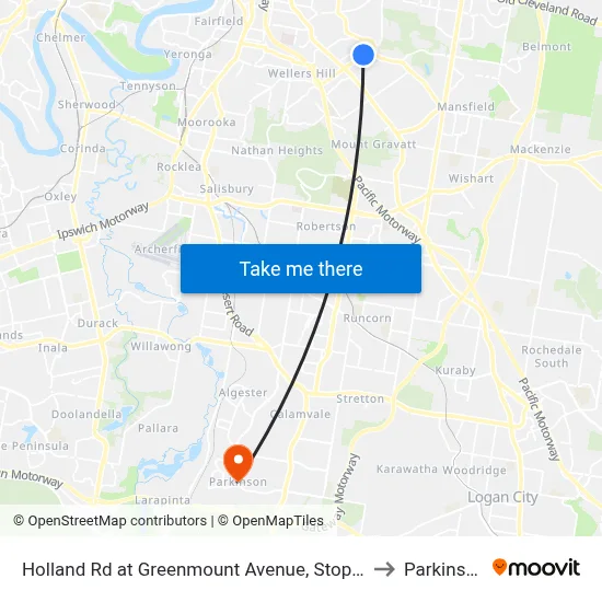 Holland Rd at Greenmount Avenue, Stop 45 to Parkinson map