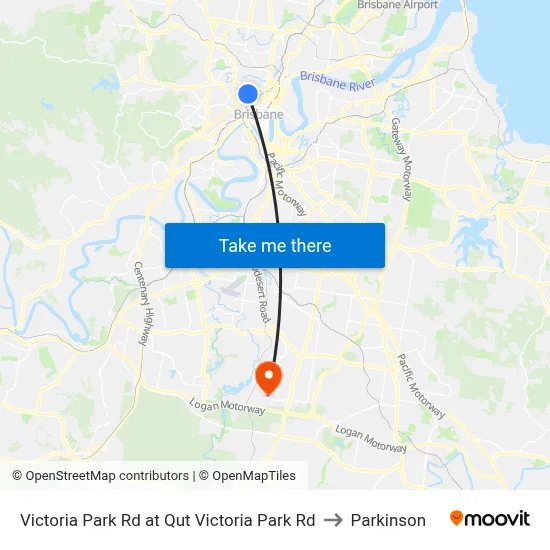 Victoria Park Rd at Qut Victoria Park Rd to Parkinson map