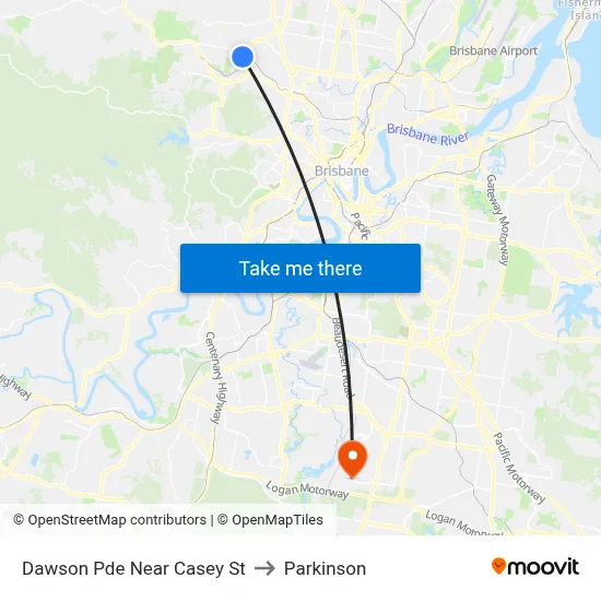 Dawson Pde Near Casey St to Parkinson map
