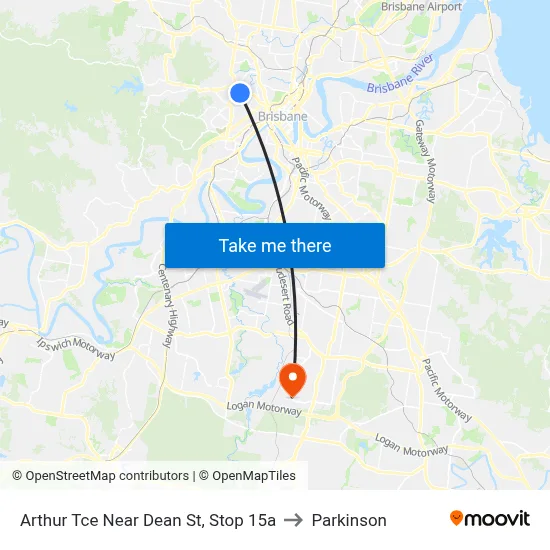 Arthur Tce Near Dean St, Stop 15a to Parkinson map
