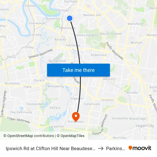 Ipswich Rd at Clifton Hill Near Beaudesert Rd to Parkinson map
