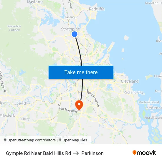 Gympie Rd Near Bald Hills Rd to Parkinson map