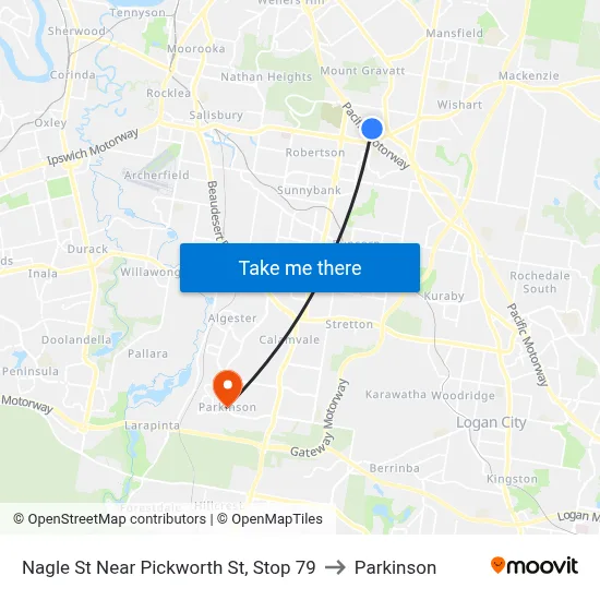 Nagle St Near Pickworth St, Stop 79 to Parkinson map