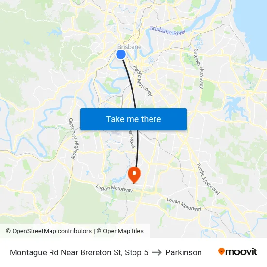 Montague Rd Near Brereton St, Stop 5 to Parkinson map