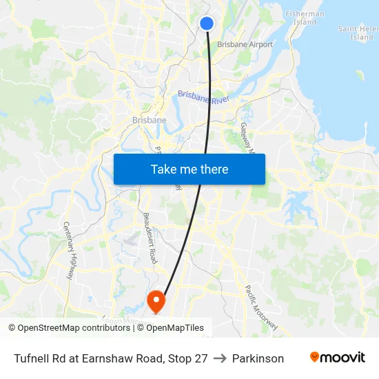 Tufnell Rd at Earnshaw Road, Stop 27 to Parkinson map