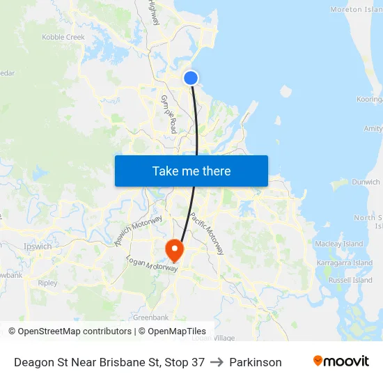 Deagon St Near Brisbane St, Stop 37 to Parkinson map