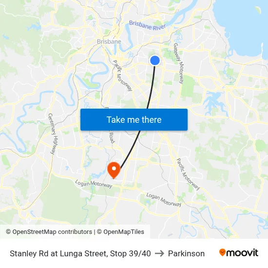 Stanley Rd at Lunga Street, Stop 39/40 to Parkinson map