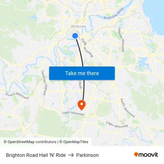 Brighton Road Hail 'N' Ride to Parkinson map