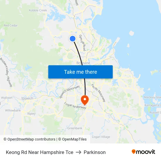 Keong Rd Near Hampshire Tce to Parkinson map