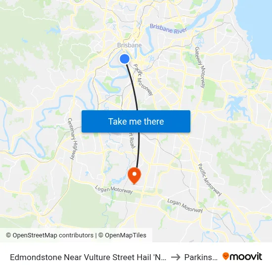 Edmondstone Near Vulture Street Hail 'N' Ride to Parkinson map