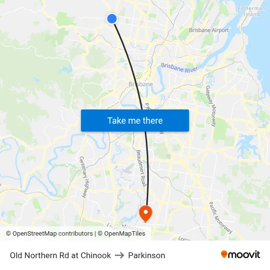 Old Northern Rd at Chinook to Parkinson map