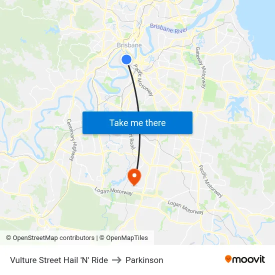 Vulture Street Hail 'N' Ride to Parkinson map