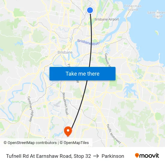 Tufnell Rd At Earnshaw Road, Stop 32 to Parkinson map