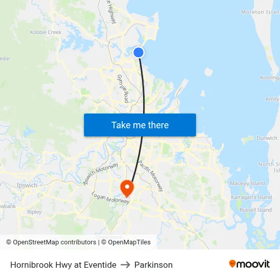 Hornibrook Hwy at Eventide to Parkinson map