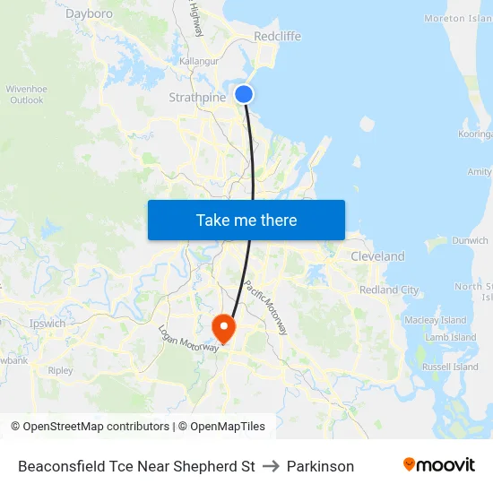 Beaconsfield Tce Near Shepherd St to Parkinson map