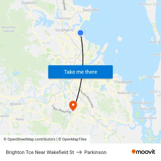 Brighton Tce Near Wakefield St to Parkinson map