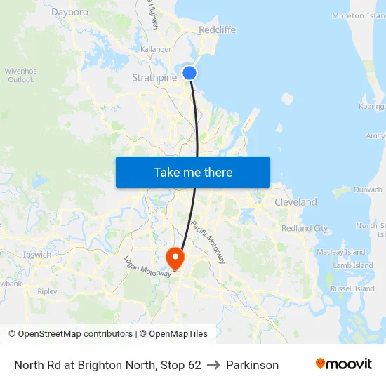North Rd at Brighton North, Stop 62 to Parkinson map