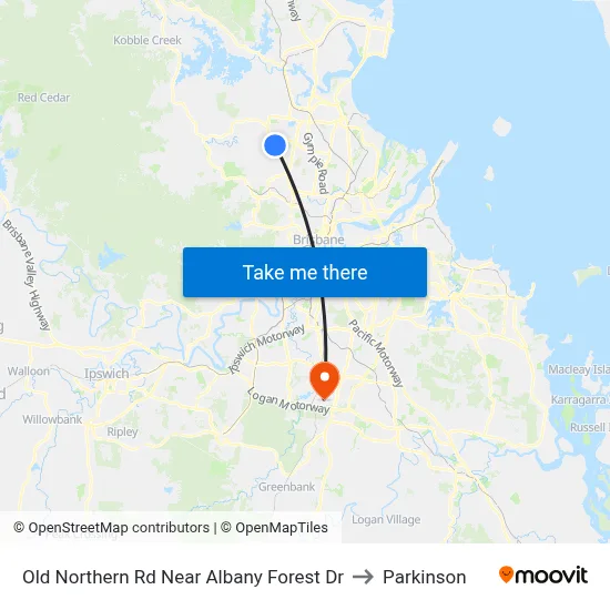 Old Northern Rd Near Albany Forest Dr to Parkinson map