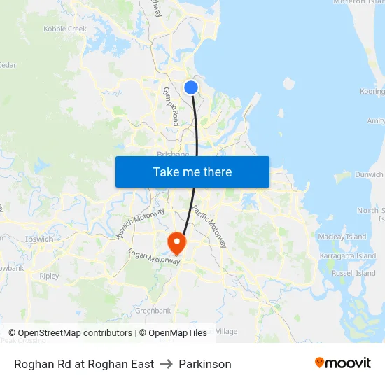 Roghan Rd at Roghan East to Parkinson map