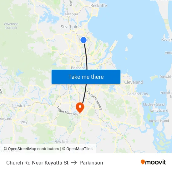 Church Rd Near Keyatta St to Parkinson map