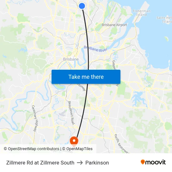Zillmere Rd at Zillmere South to Parkinson map