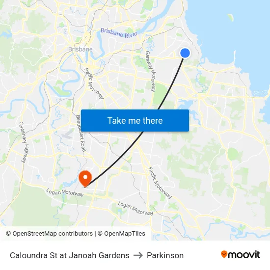 Caloundra St at Janoah Gardens to Parkinson map