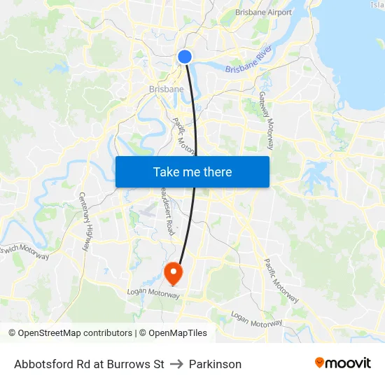Abbotsford Rd at Burrows St to Parkinson map