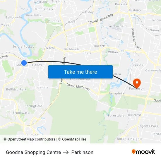 Goodna Shopping Centre to Parkinson map