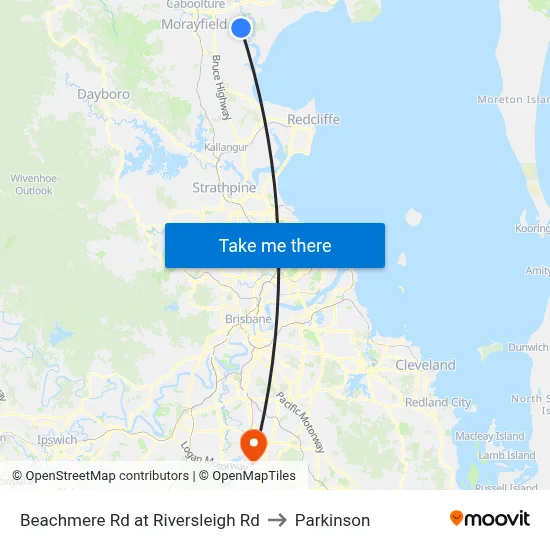 Beachmere Rd at Riversleigh Rd to Parkinson map