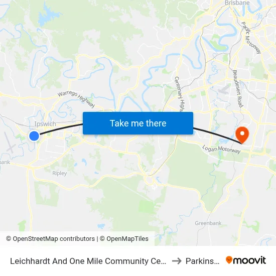 Leichhardt And One Mile Community Centre to Parkinson map