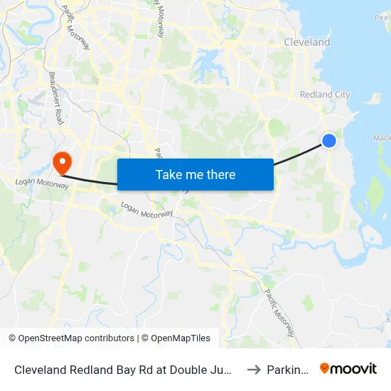Cleveland Redland Bay Rd at Double Jump Road to Parkinson map