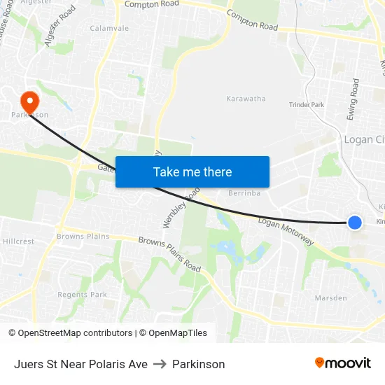 Juers St Near Polaris Ave to Parkinson map