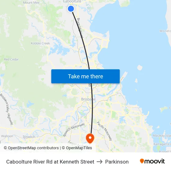 Caboolture River Rd at Kenneth Street to Parkinson map