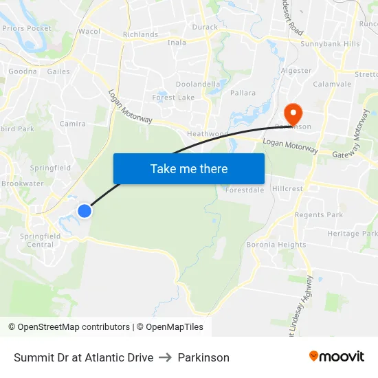 Summit Dr at Atlantic Drive to Parkinson map
