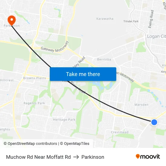 Muchow Rd Near Moffatt Rd to Parkinson map