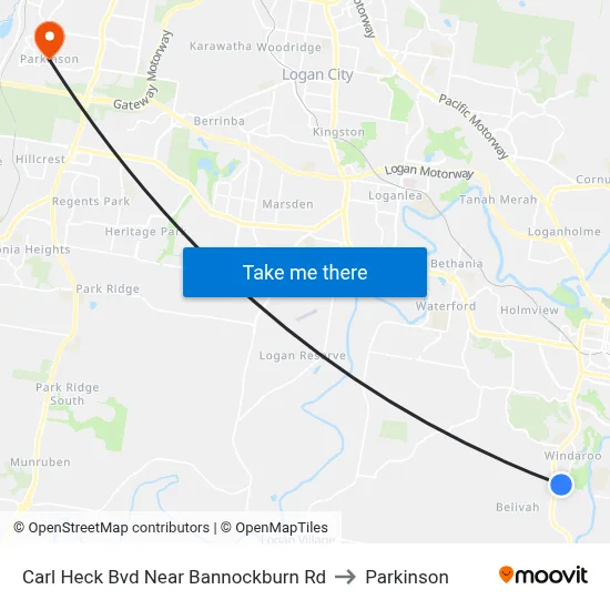 Carl Heck Bvd Near Bannockburn Rd to Parkinson map