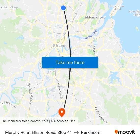 Murphy Rd at Ellison Road, Stop 41 to Parkinson map