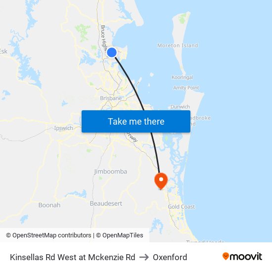 Kinsellas Rd West at Mckenzie Rd to Oxenford map