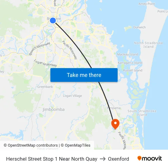 Herschel Street Stop 1 Near North Quay to Oxenford map